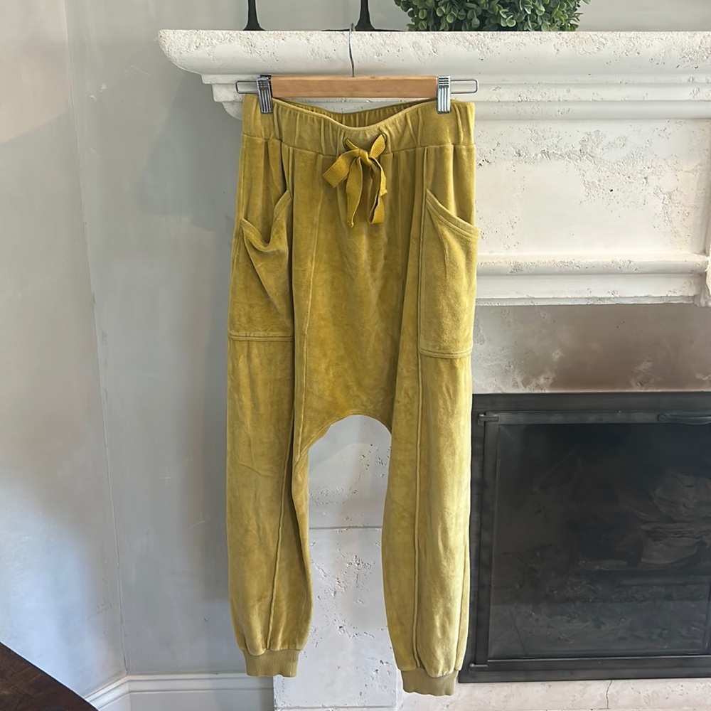 Free People Mustard Yellow Joggers